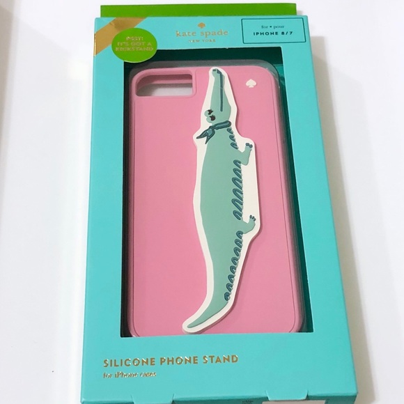 kate spade Accessories - Kate Spade Pink Green Alligator iphone 7/8 Cover